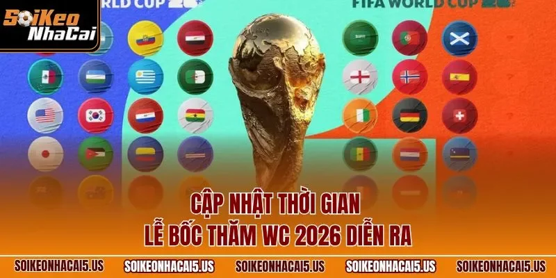 Cập nhật thời gian lễ bốc thăm WC 2026 diễn ra